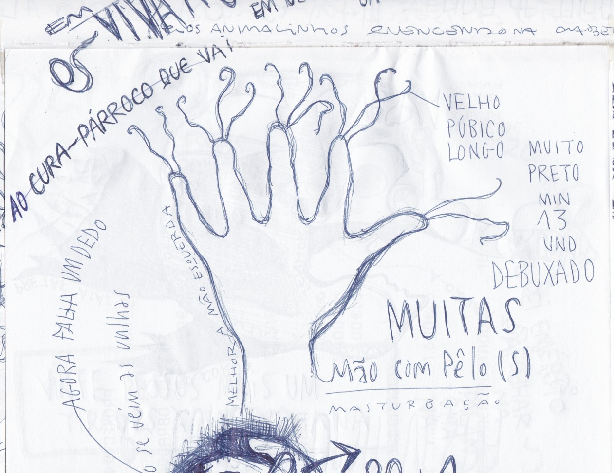 Ladislau da Regueira - Doxografia da'xistência - Vinte pesos mais um tirados à palangana - Anotação Gráfica 5 (2015)