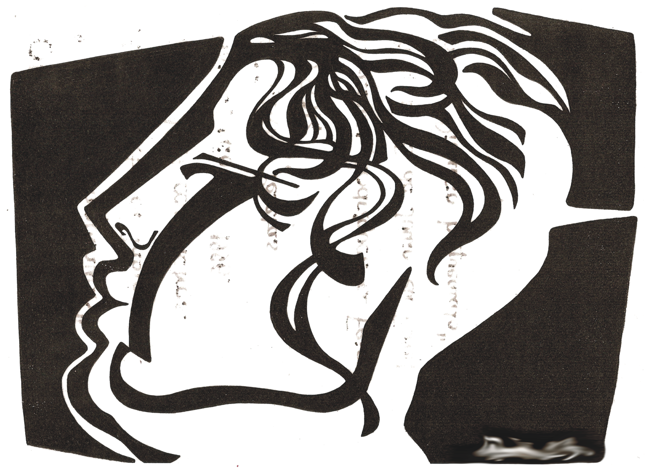 Ladislau da Regueira | Grafites, a orige | Umha cabeça de gesso cortada para Luis Cernuda (1992)