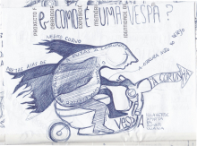 Ladislau da Regueira - Doxografia da'xistência - Vinte pesos mais um tirados à palangana - Anotação Gráfica 3 (2015)